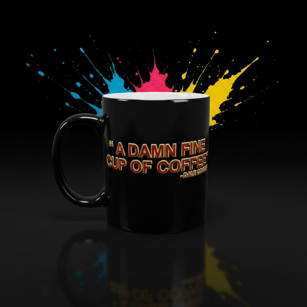 Custom DTF print on a drinkware