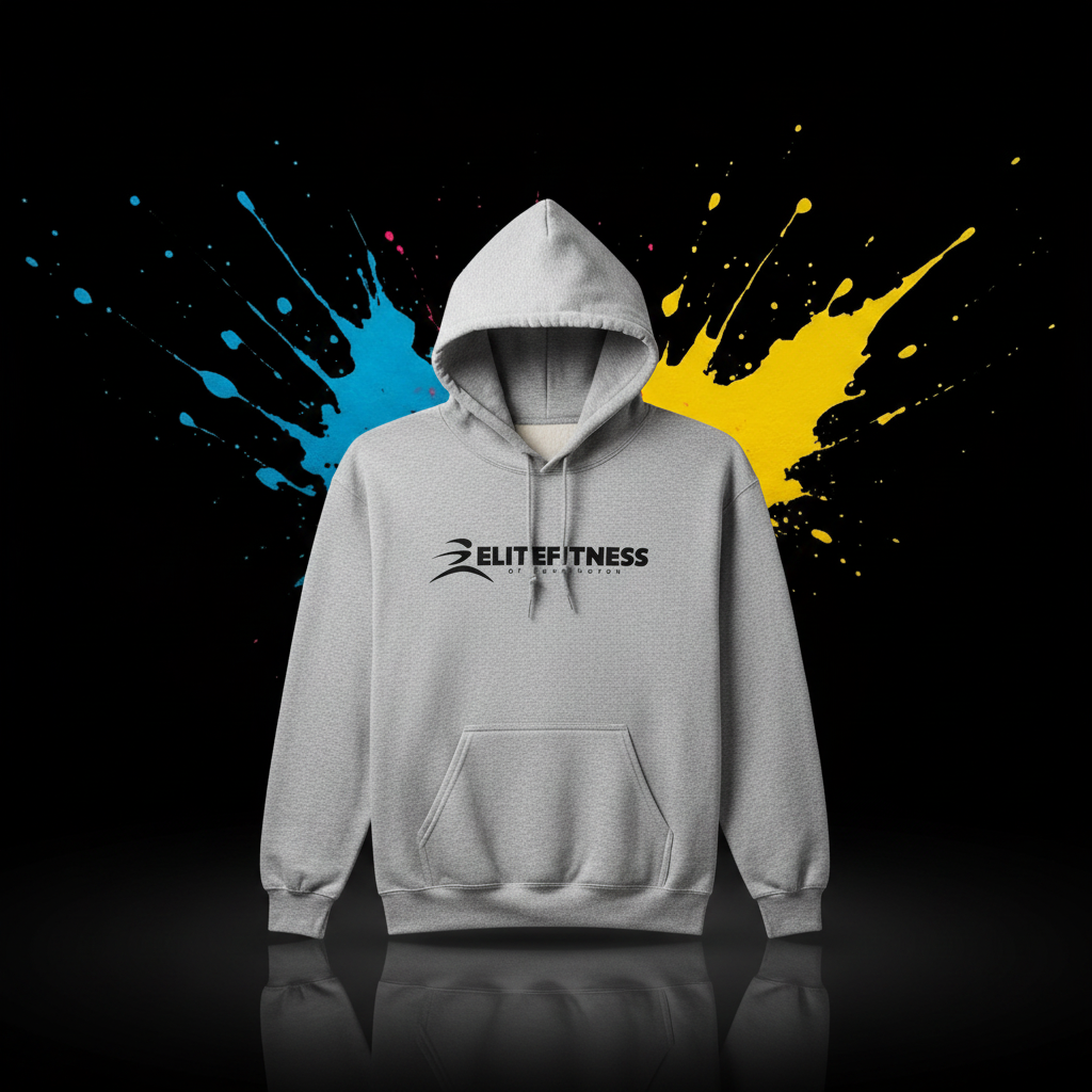 Custom DTF print on a hoodie