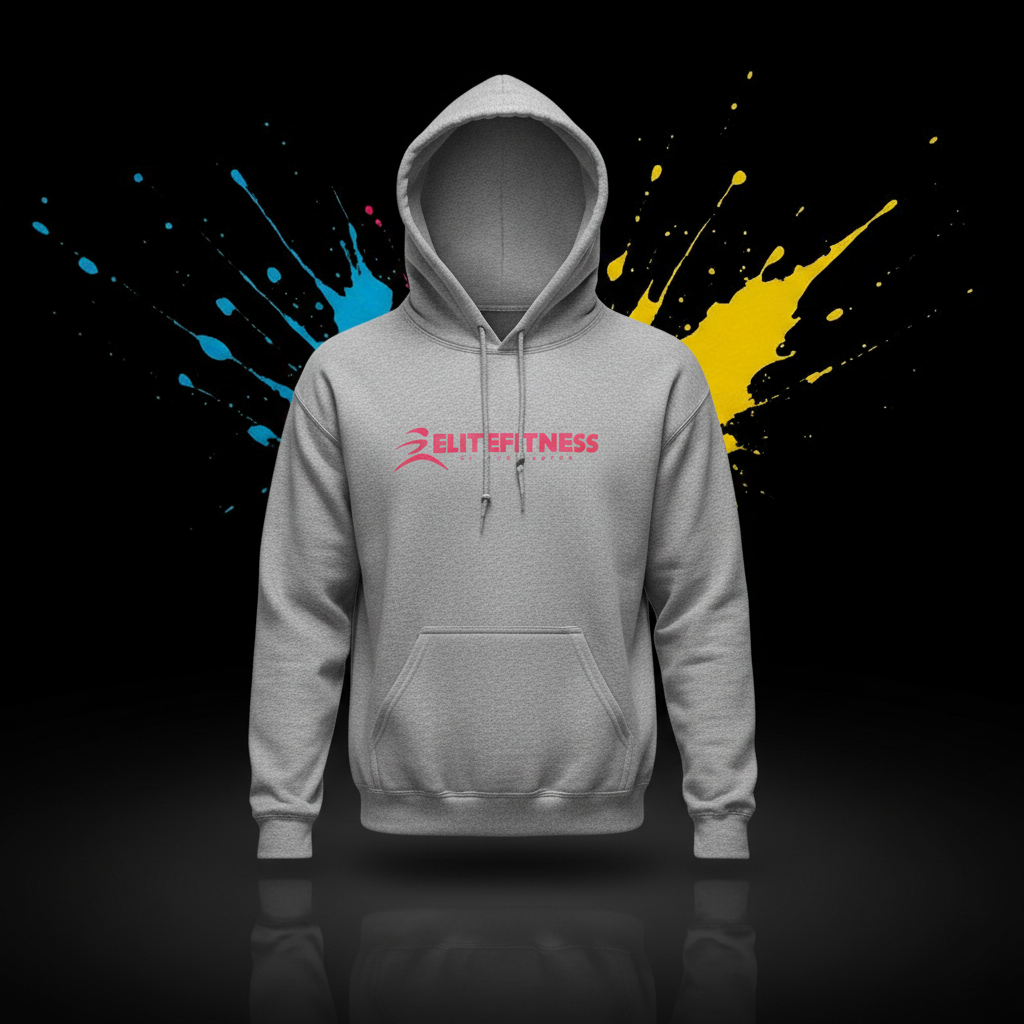 Custom DTF print on a hoodie