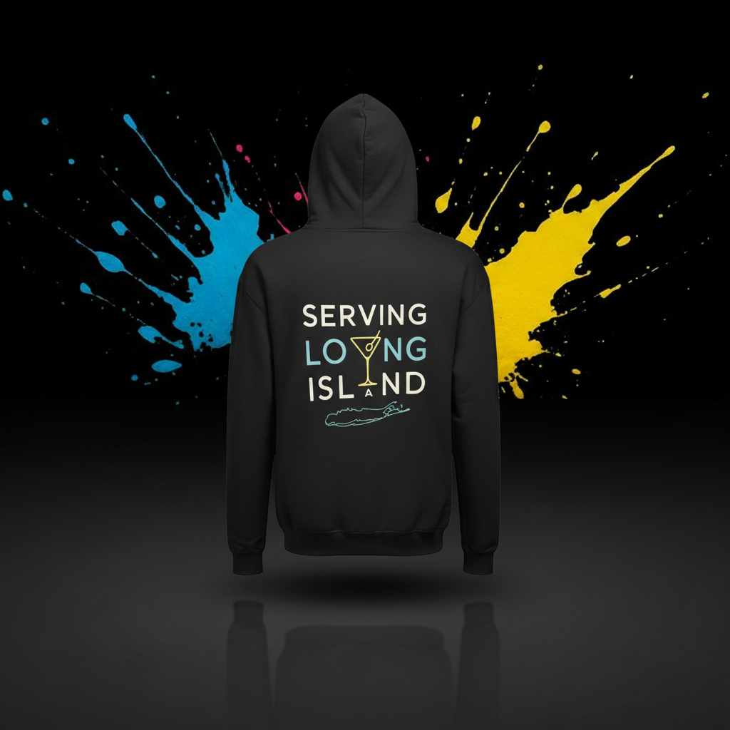 Custom DTF print on a hoodie