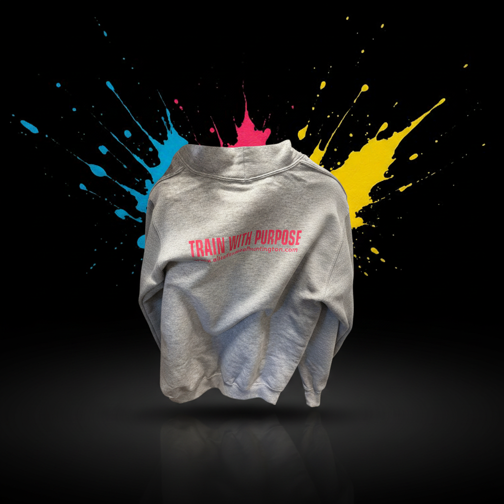 Custom DTF print on a hoodie