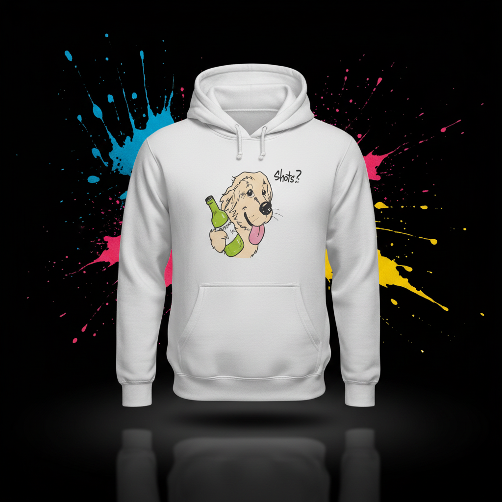 Custom DTF print on a hoodie