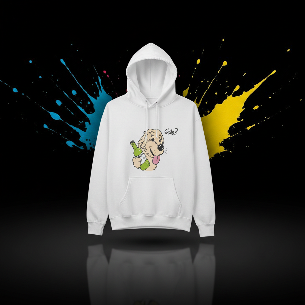 Custom DTF print on a hoodie