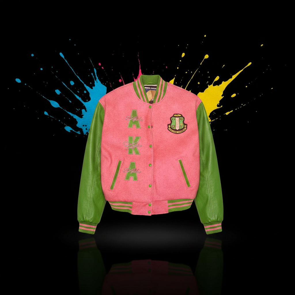 Custom embroidery on a jacket