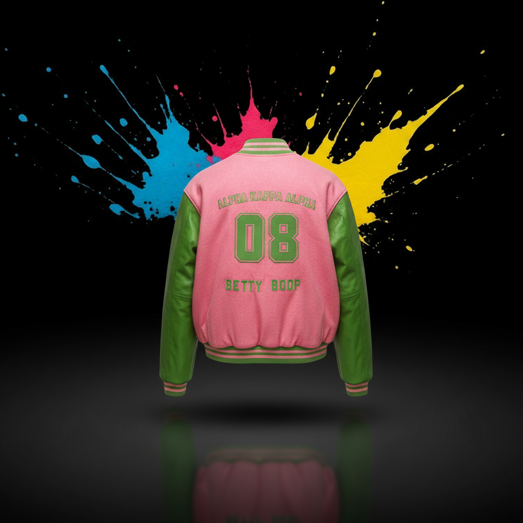 Custom embroidery on a jacket
