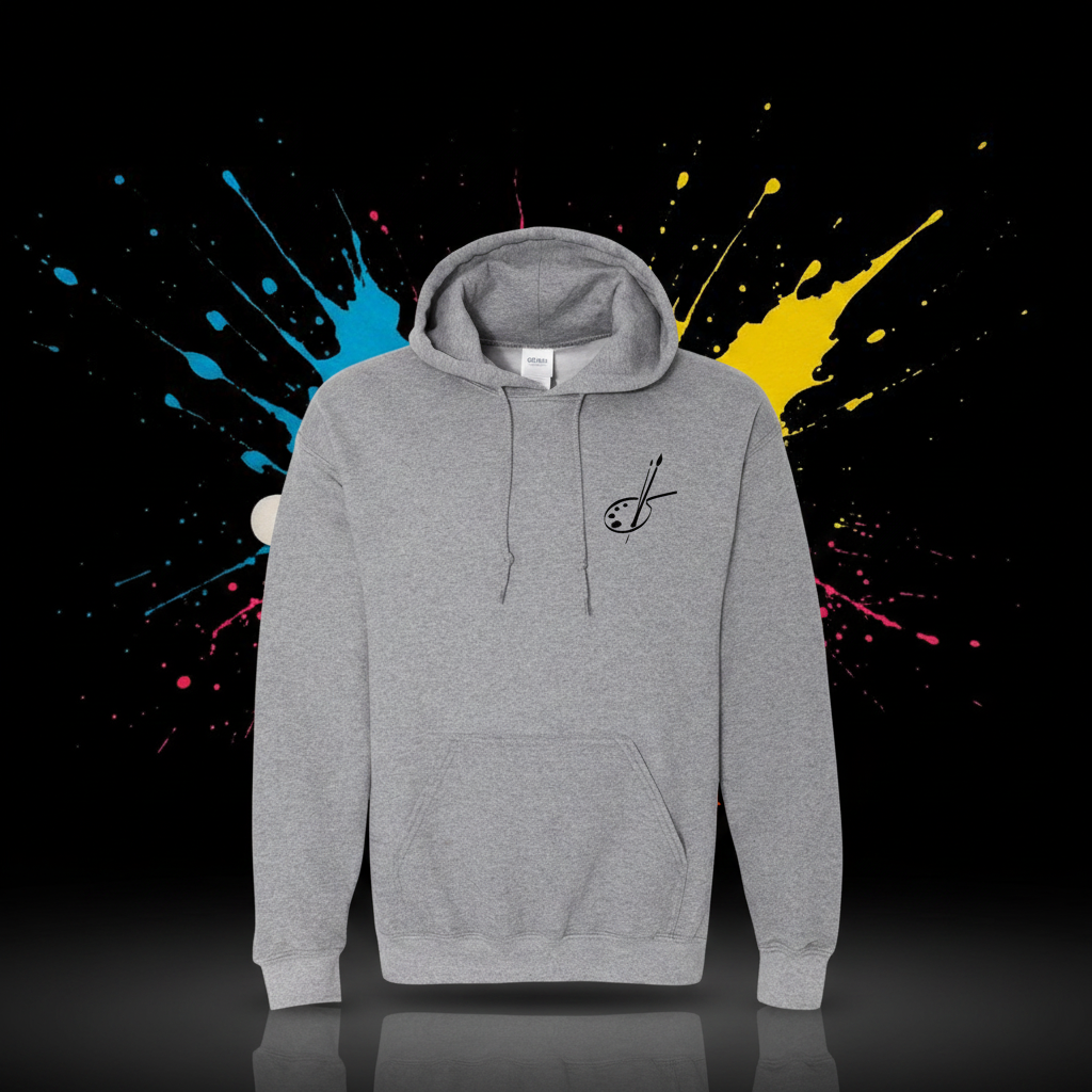 Custom embroidery on a hoodie