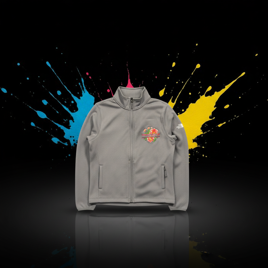 Custom embroidery on a hoodie
