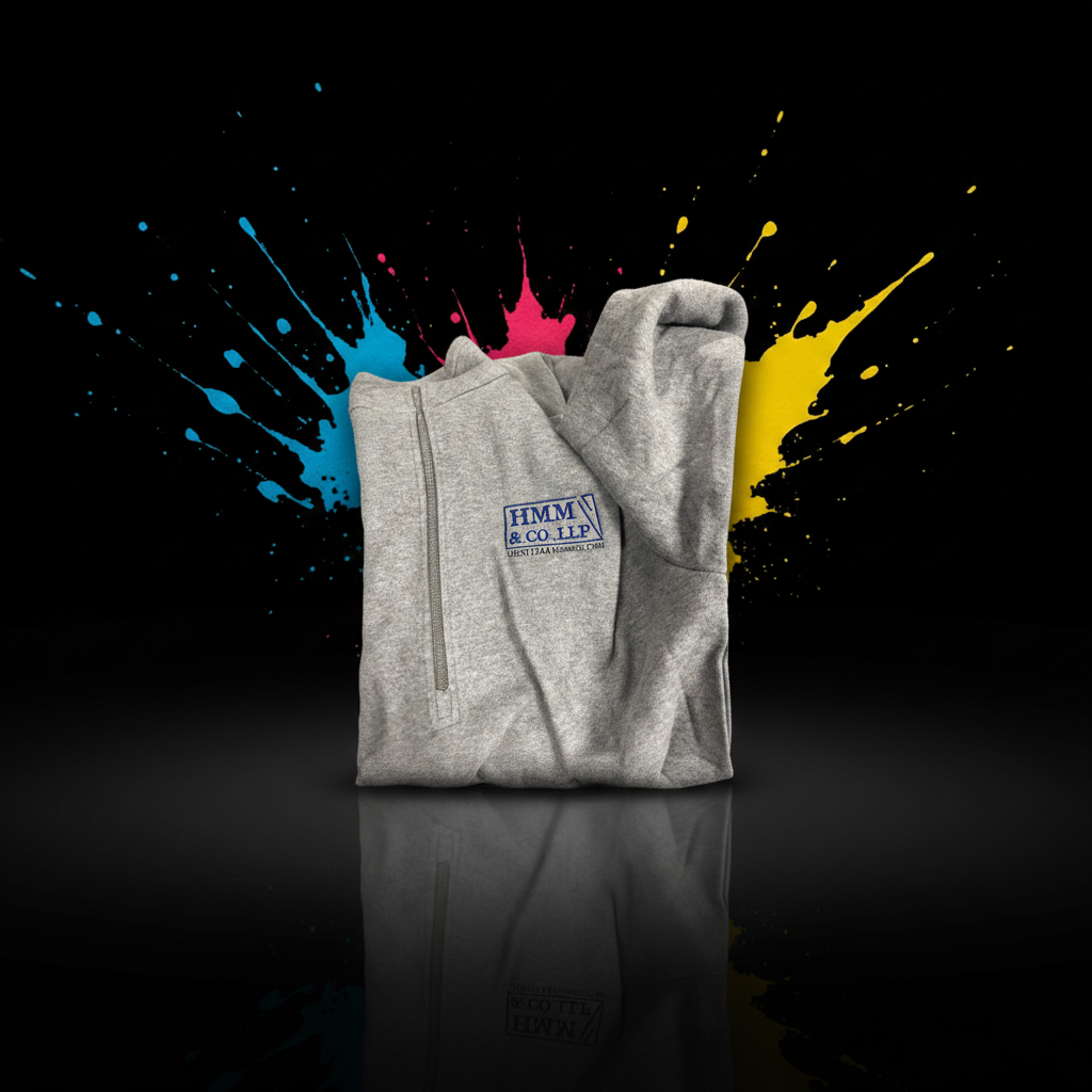 Custom embroidery on a hoodie