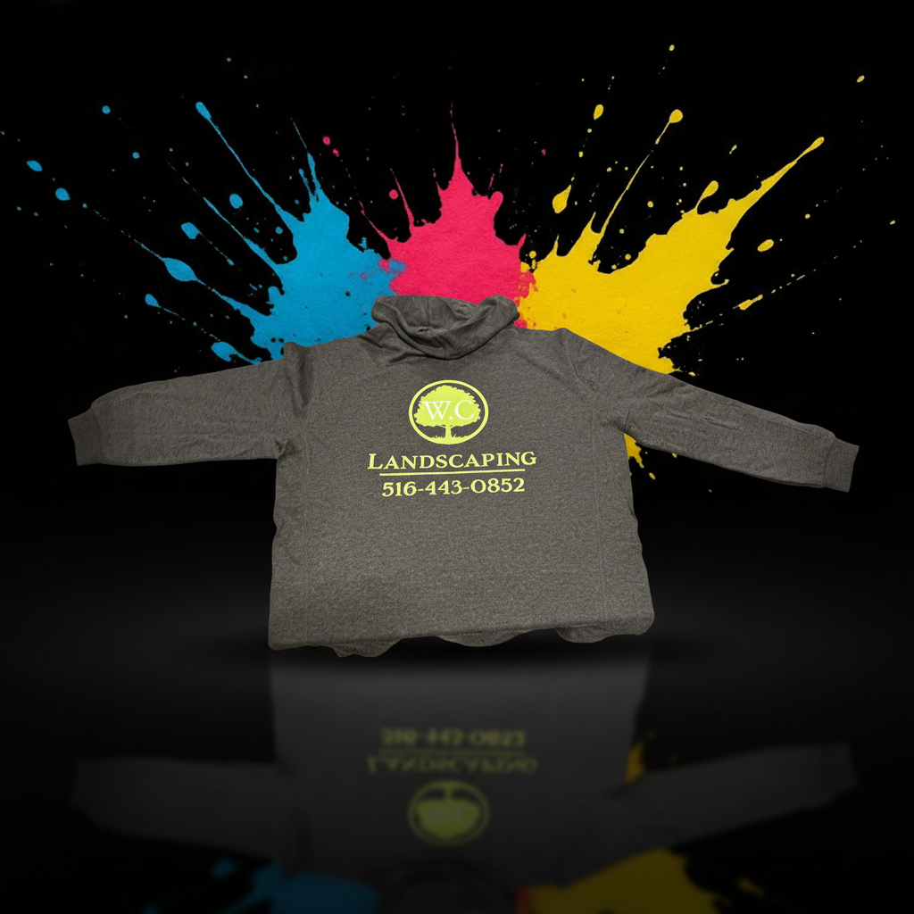 Custom embroidery on a hoodie