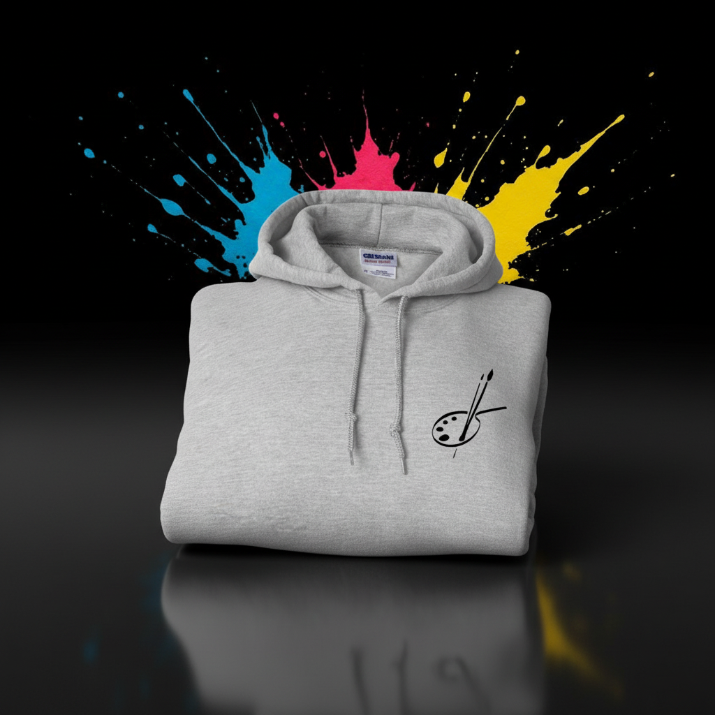 Custom embroidery on a hoodie