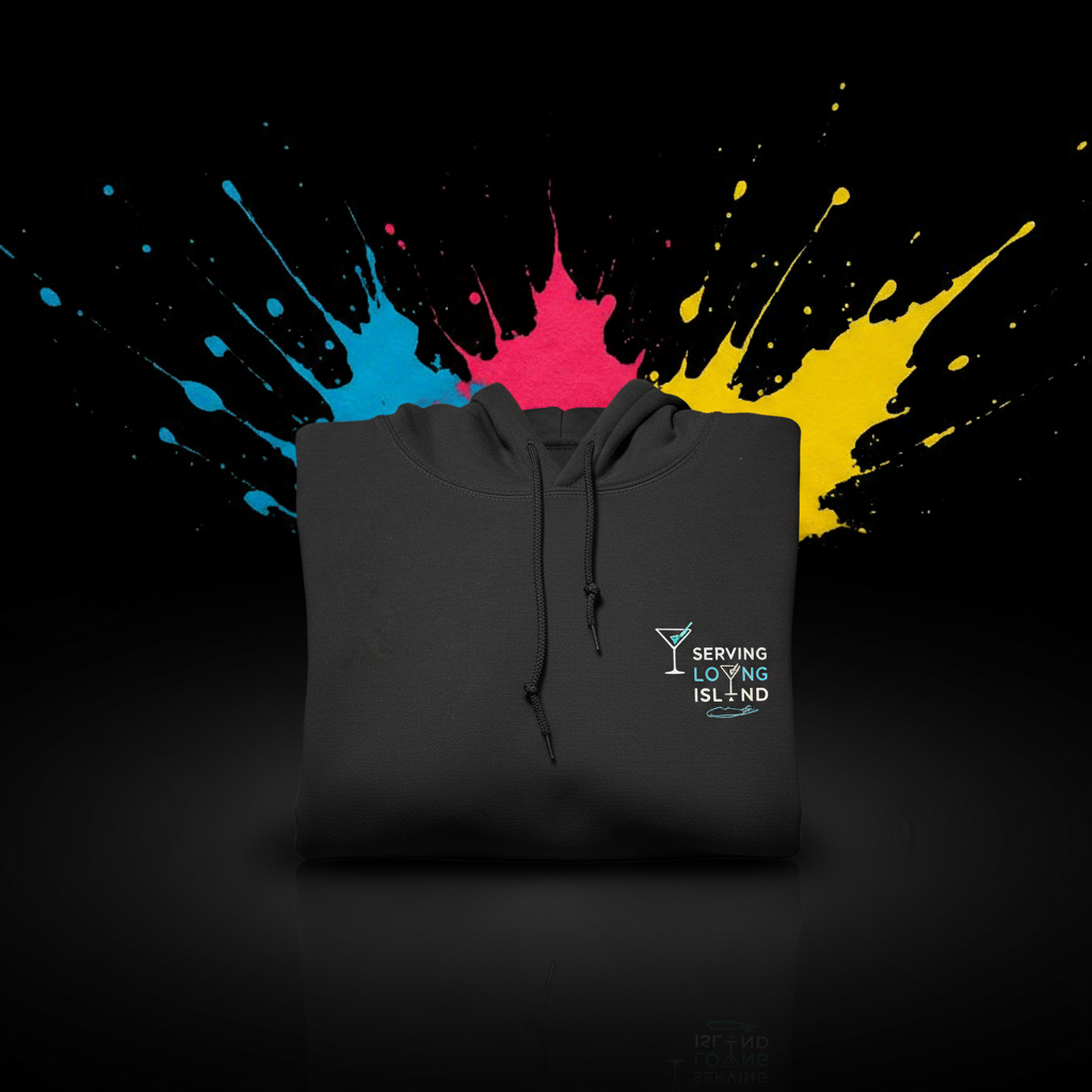 Custom embroidery on a hoodie
